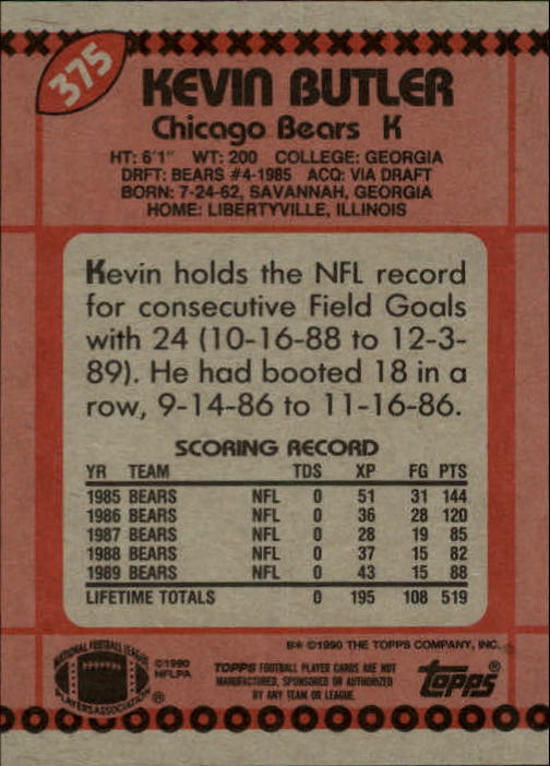 1990 Topps Football "Main Set" Cards #201 to #400 Rookies and Veterans - Picture 343 of 389