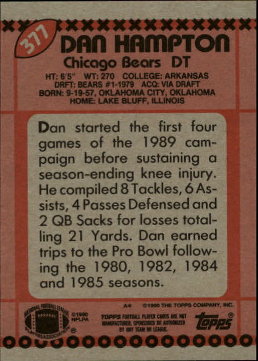 1990 Topps Football "Main Set" Cards #201 to #400 Rookies and Veterans - Picture 347 of 389