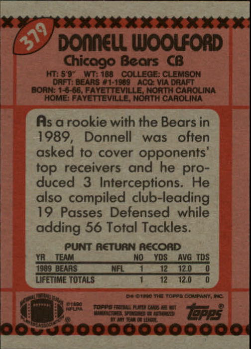 1990 Topps Football "Main Set" Cards #201 to #400 Rookies and Veterans - Picture 351 of 389