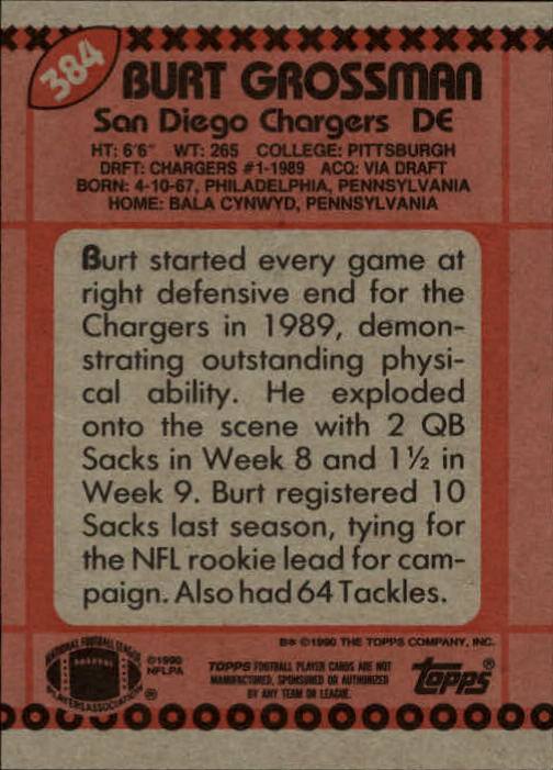 1990 Topps Football "Main Set" Cards #201 to #400 Rookies and Veterans - Picture 359 of 389
