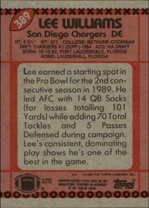1990 Topps Football "Main Set" Cards #201 to #400 Rookies and Veterans - Picture 369 of 389