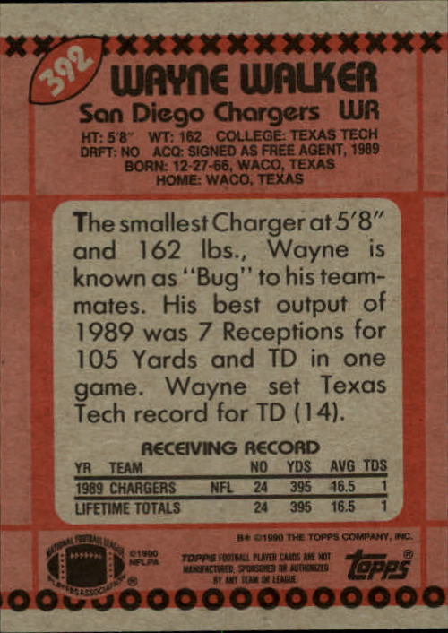 1990 Topps Football "Main Set" Cards #201 to #400 Rookies and Veterans - Picture 375 of 389
