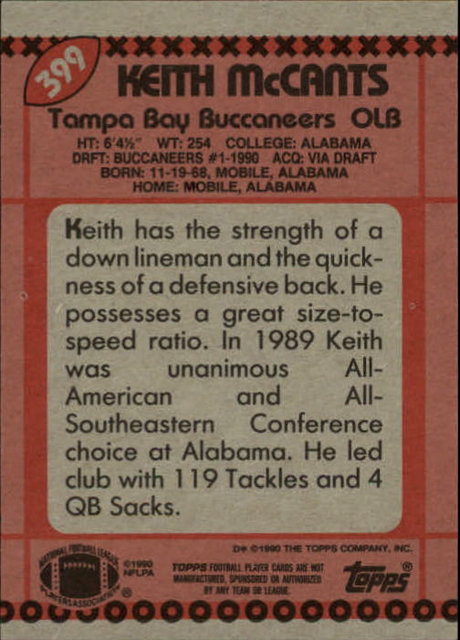 1990 Topps Football "Main Set" Cards #201 to #400 Rookies and Veterans - Picture 387 of 389
