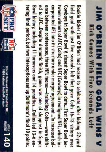 1990-91 Pro Set Super Bowl 160 Football Card Pick - Picture 219 of 261