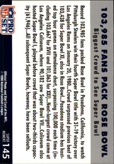 1990-91 Pro Set Super Bowl 160 Football Card Pick - Picture 229 of 261