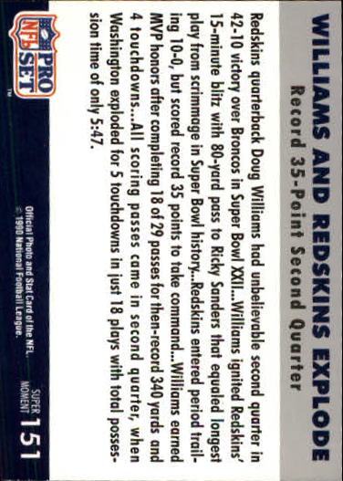 1990-91 Pro Set Super Bowl 160 Football Card Pick - Picture 241 of 261