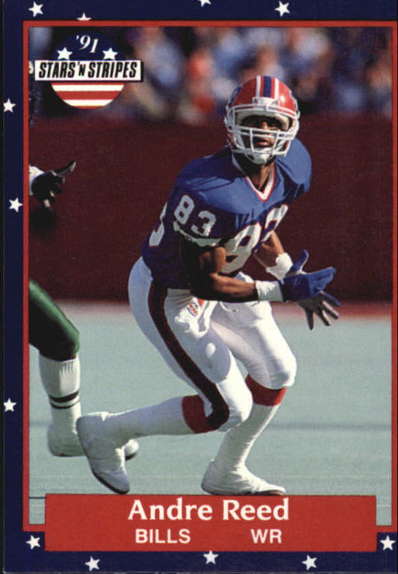 Andre Reed Signed Buffalo Bills 1991 Stars and Stripes Football Card –  www.