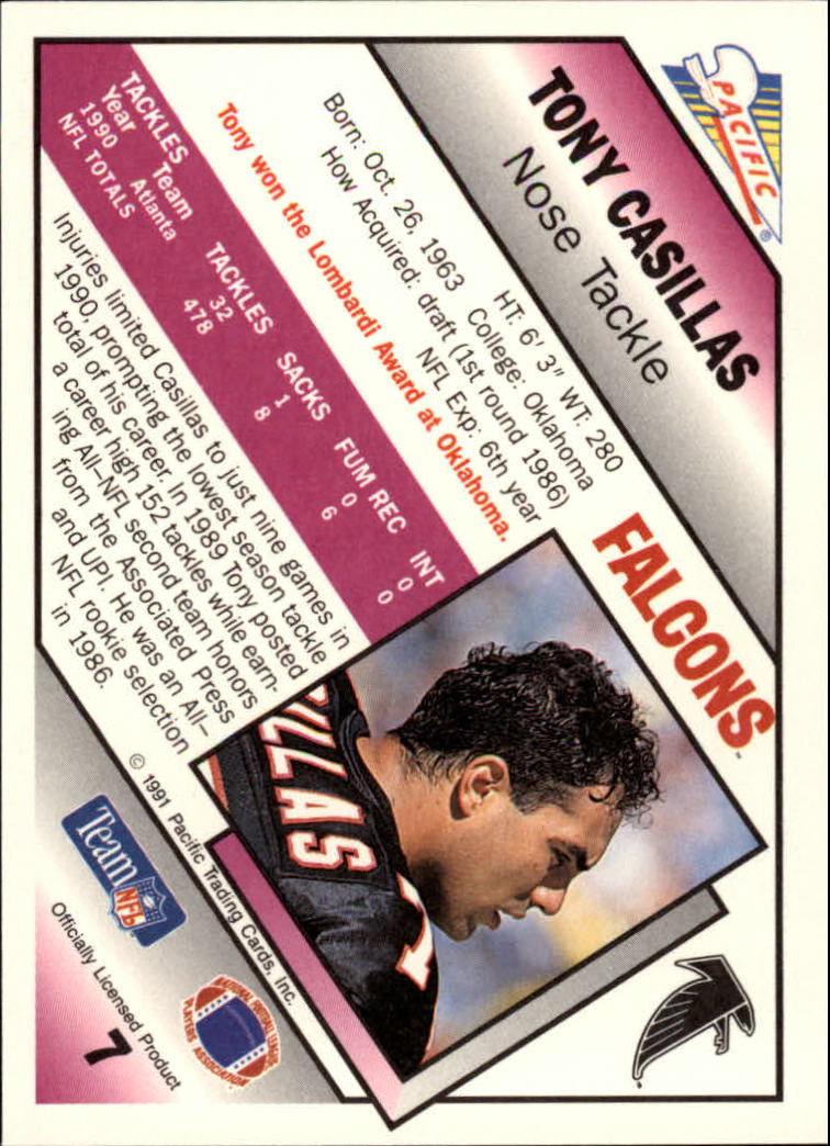 1991 Pacific Football (Pick Card From List 1-258) c59 7-22 - Picture 15 of 483