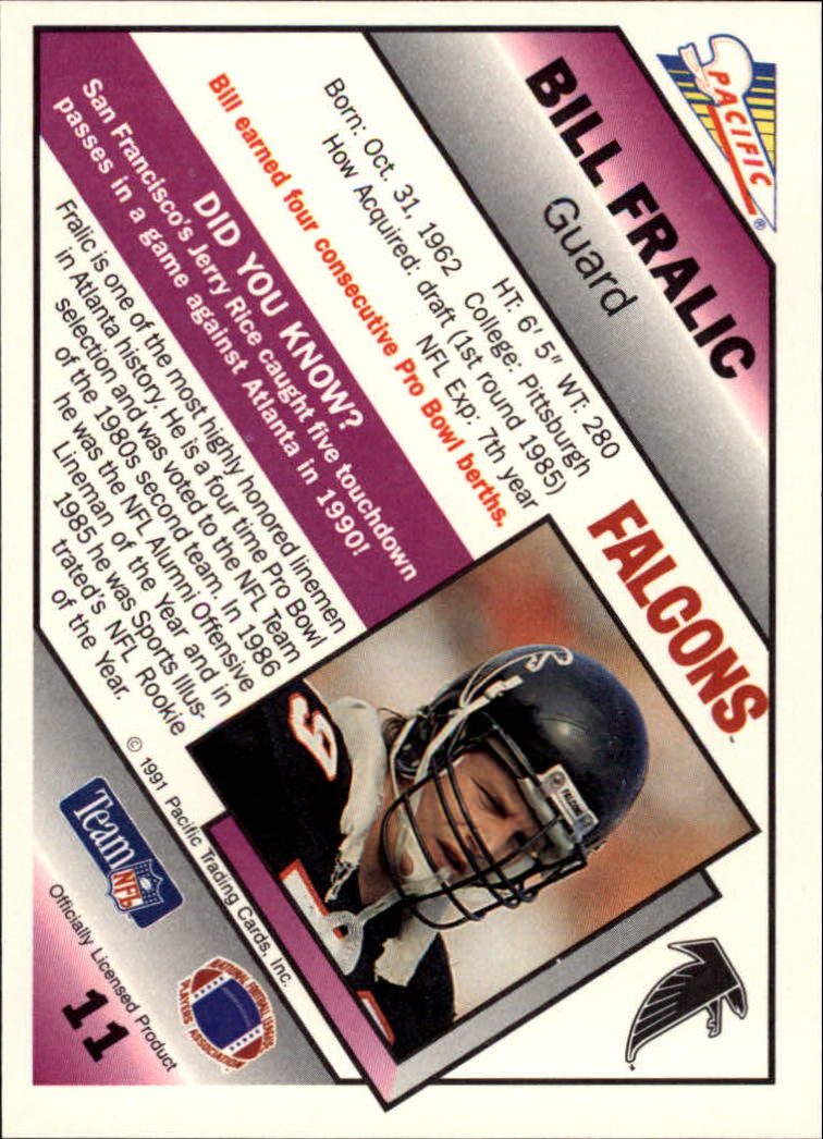 1991 Pacific Football (Pick Card From List 1-258) c59 7-22 - Picture 23 of 483