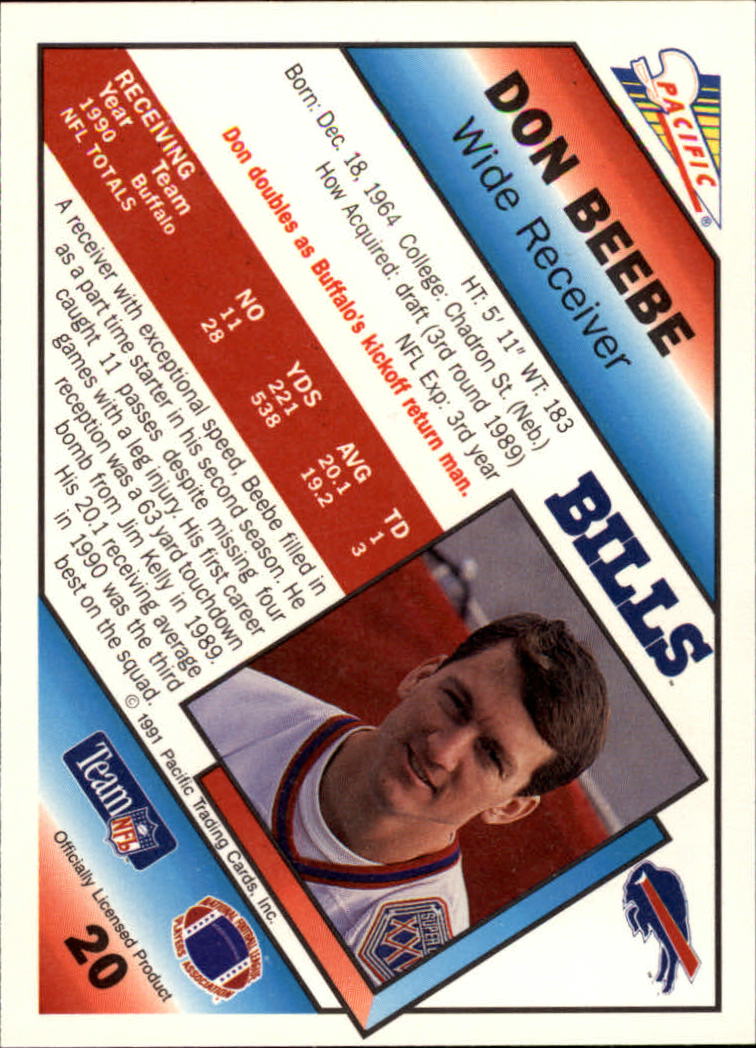 1991 Pacific Football (Pick Card From List 1-258) c59 7-22 - Picture 41 of 483