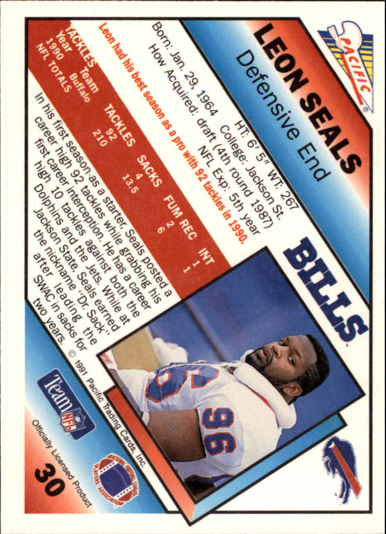 1991 Pacific Football (Pick Card From List 1-258) c59 7-22 - Picture 61 of 483