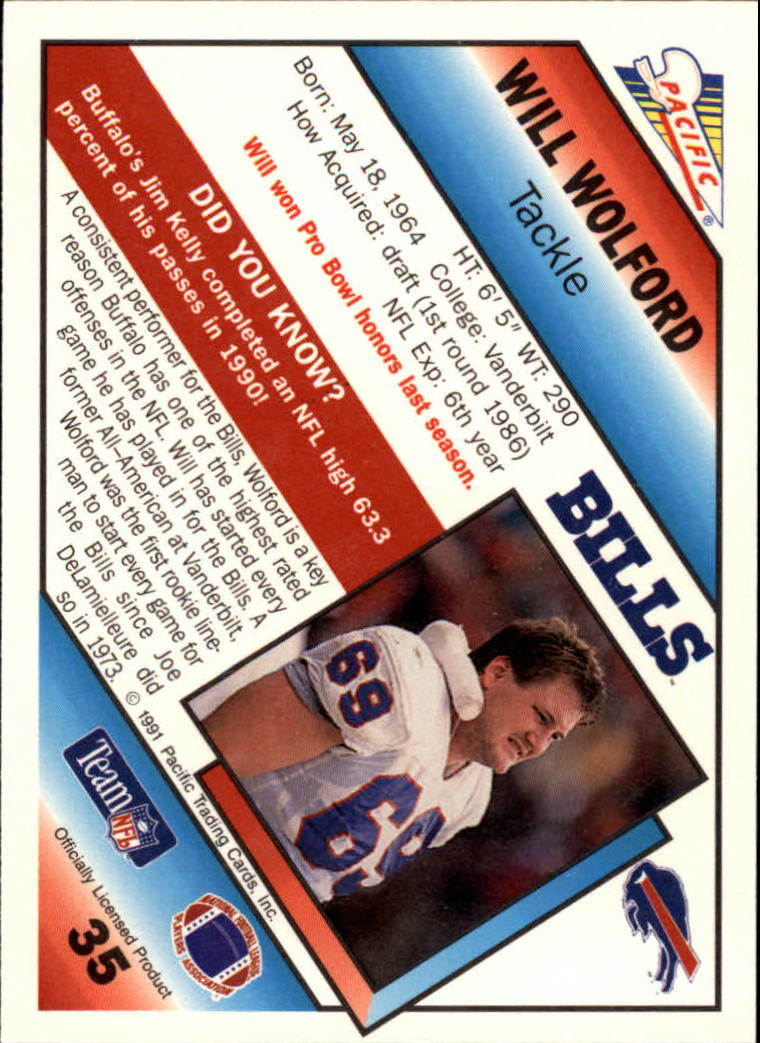 1991 Pacific Football (Pick Card From List 1-258) c59 7-22 - Picture 71 of 483