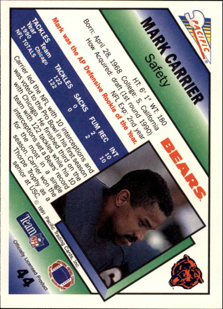 1991 Pacific Football (Pick Card From List 1-258) c59 7-22 - Picture 83 of 483