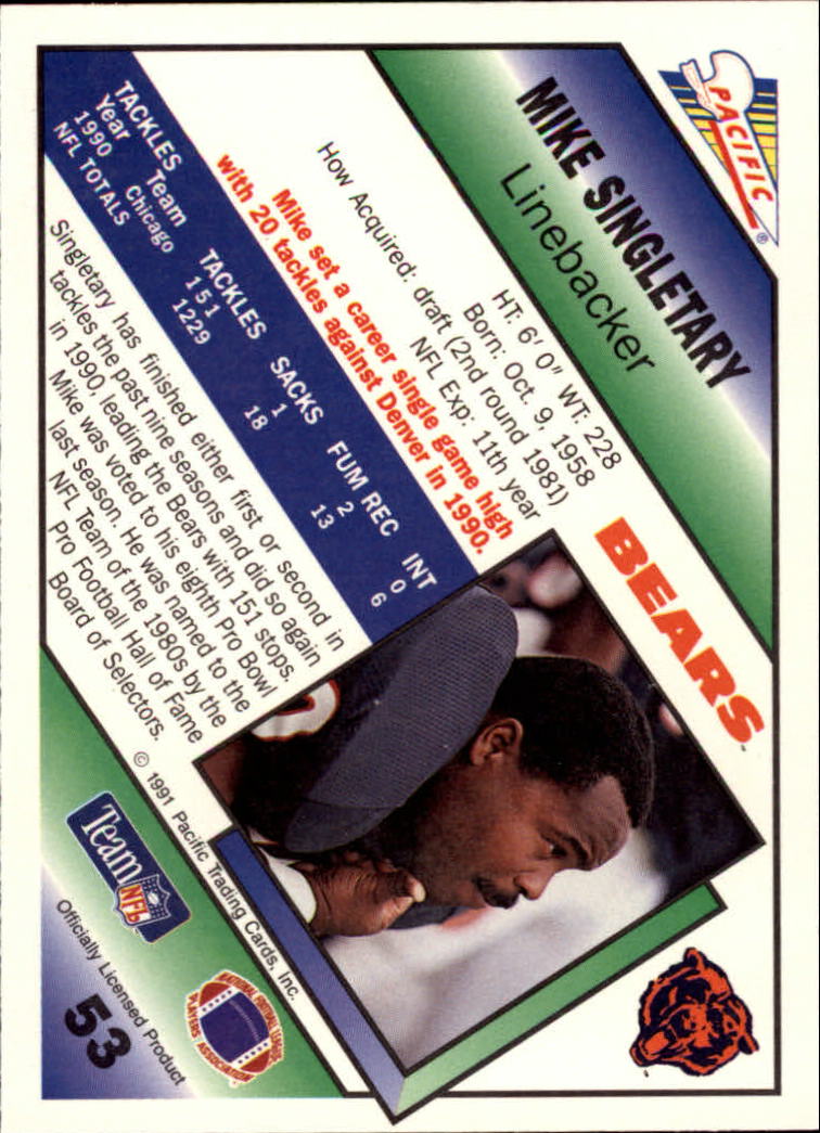 1991 Pacific Football (Pick Card From List 1-258) c59 7-22 - Picture 101 of 483