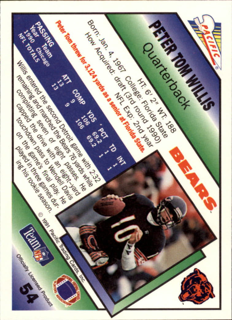 1991 Pacific Football (Pick Card From List 1-258) c59 7-22 - Picture 103 of 483