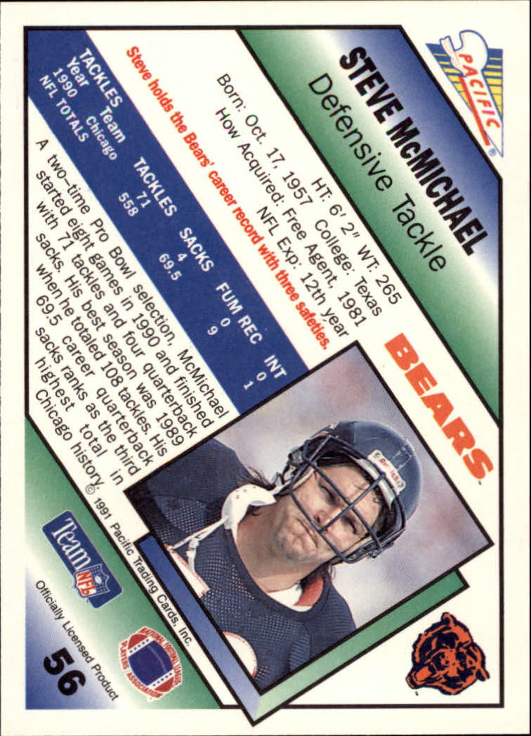 1991 Pacific Football (Pick Card From List 1-258) c59 7-22 - Picture 107 of 483