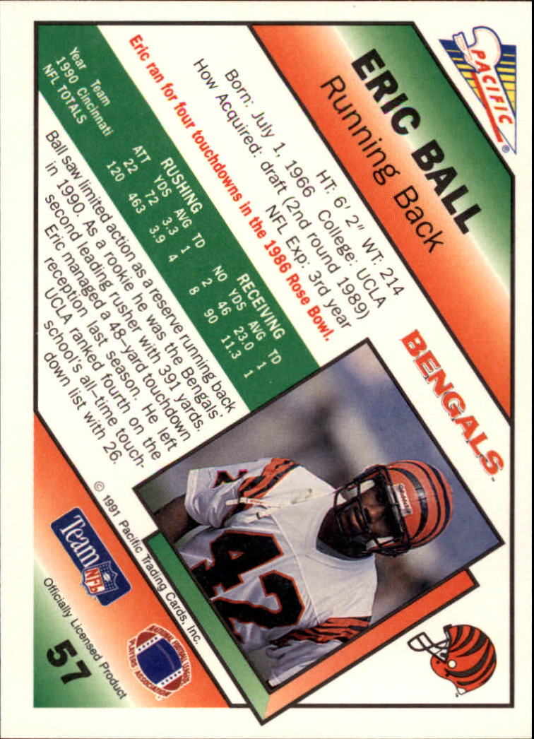 1991 Pacific Football (Pick Card From List 1-258) c59 7-22 - Picture 109 of 483