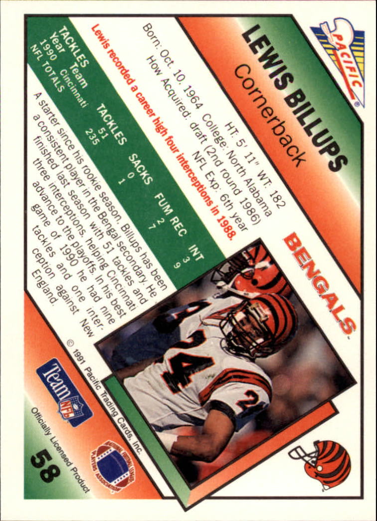 1991 Pacific Football (Pick Card From List 1-258) c59 7-22 - Picture 111 of 483