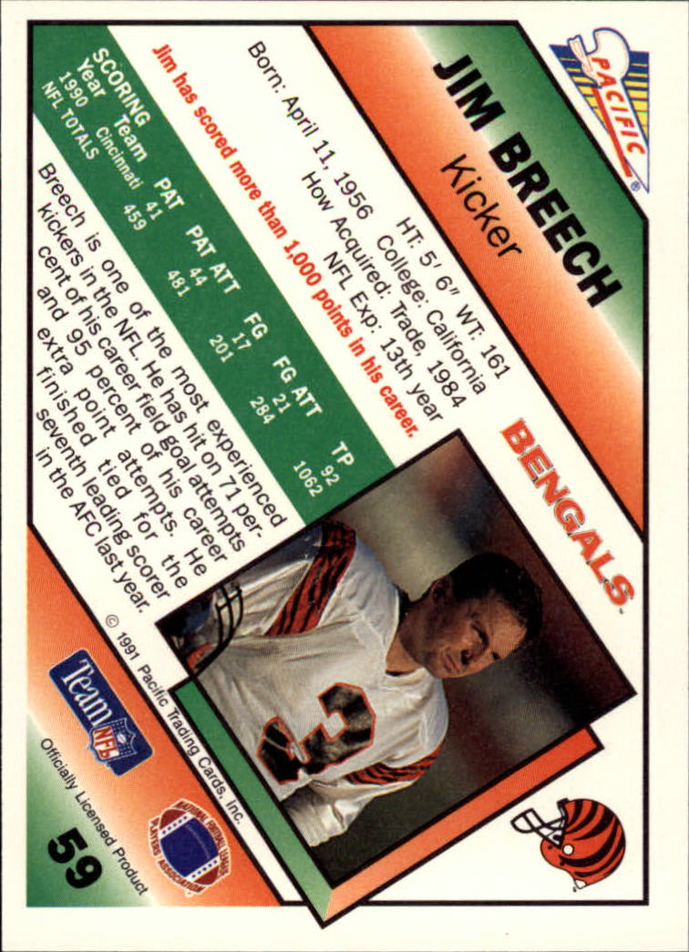 1991 Pacific Football (Pick Card From List 1-258) c59 7-22 - Picture 113 of 483