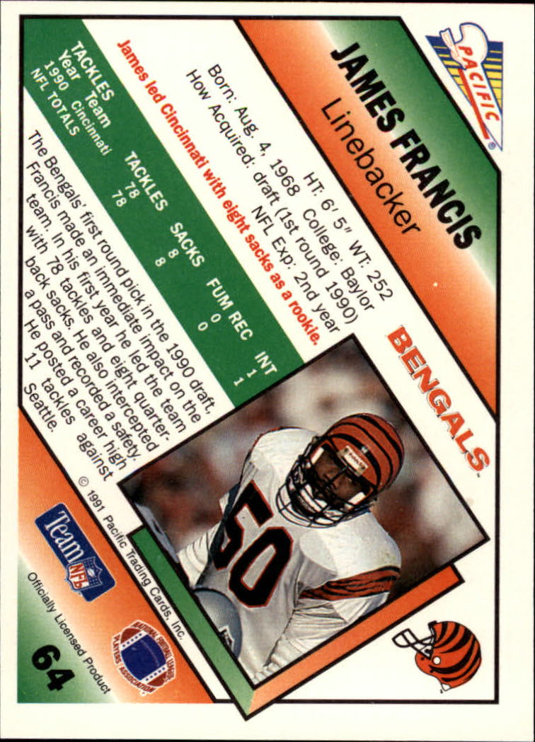 1991 Pacific Football (Pick Card From List 1-258) c59 7-22 - Picture 123 of 483