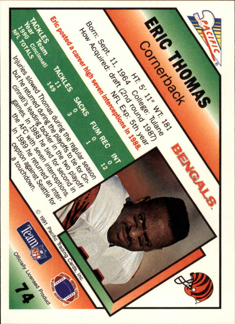 1991 Pacific Football (Pick Card From List 1-258) c59 7-22 - Picture 143 of 483