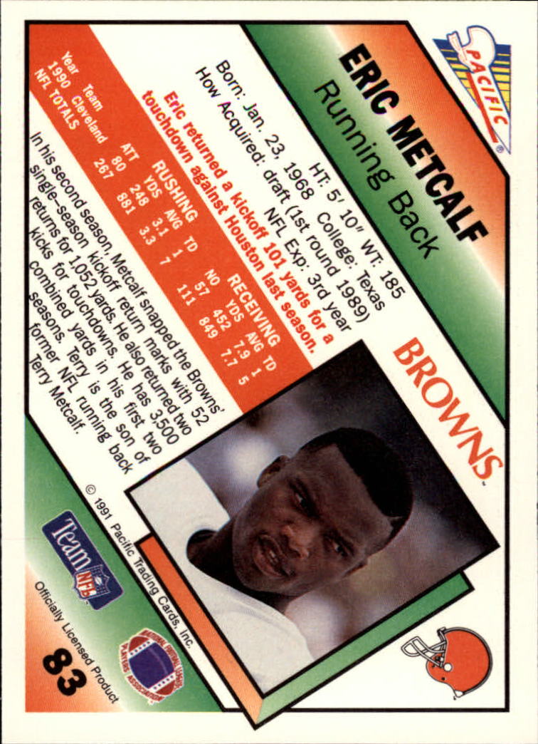 1991 Pacific Football (Pick Card From List 1-258) c59 7-22 - Picture 161 of 483