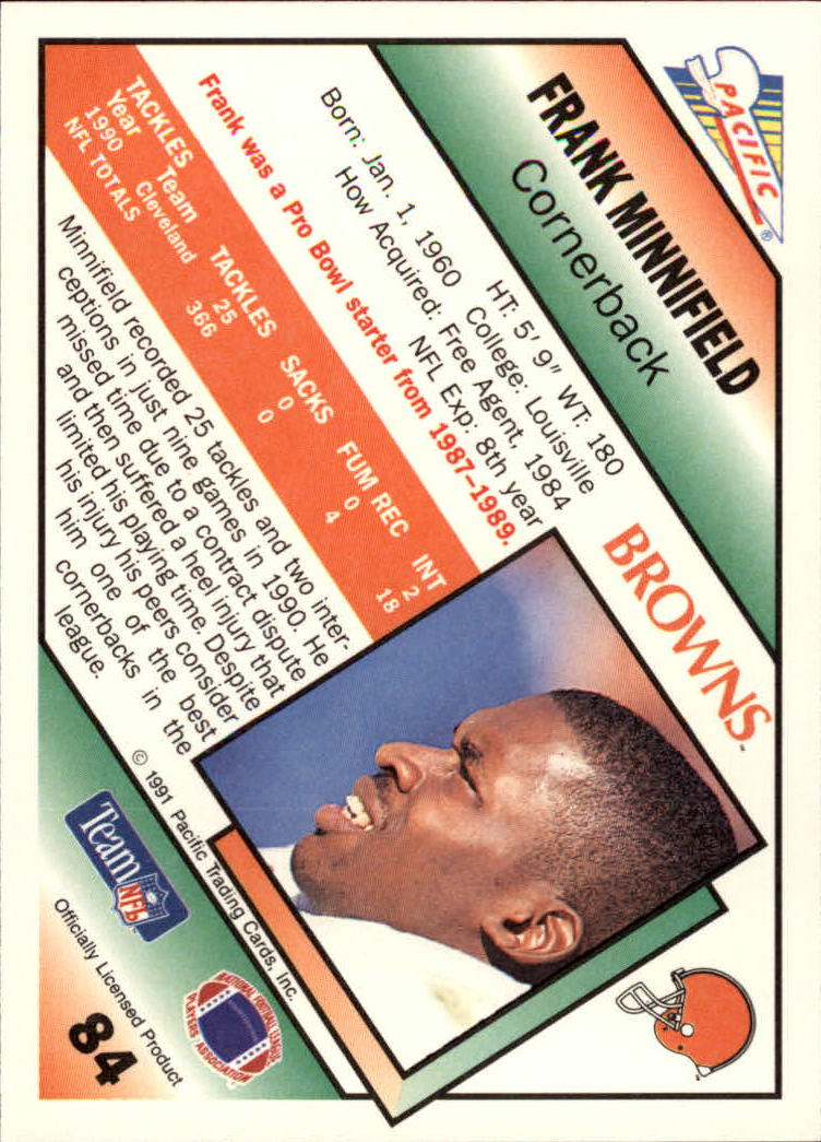 1991 Pacific Football (Pick Card From List 1-258) c59 7-22 - Picture 163 of 483