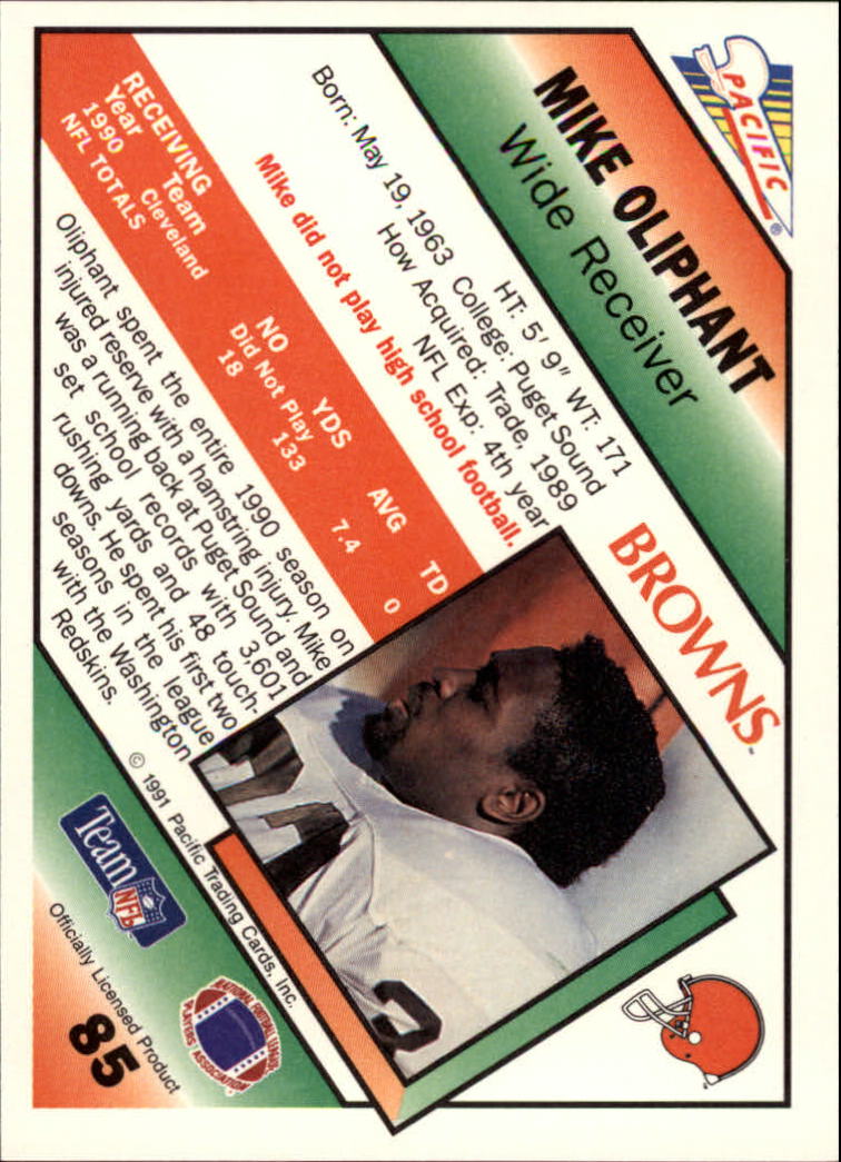 1991 Pacific Football (Pick Card From List 1-258) c59 7-22 - Picture 165 of 483