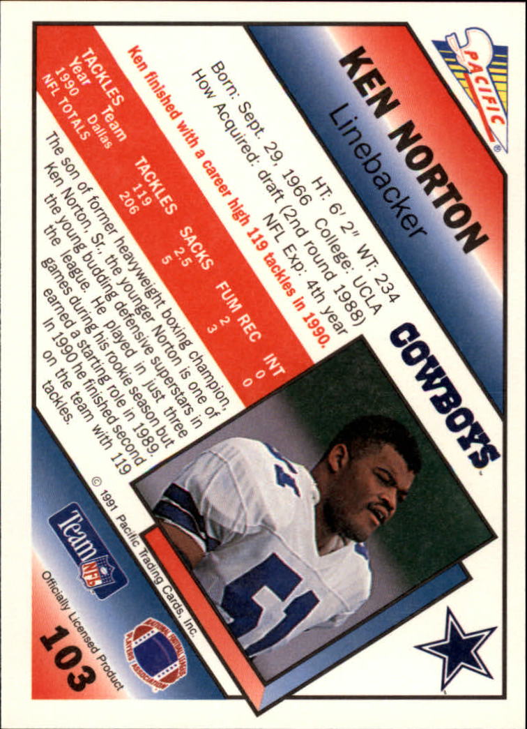 1991 Pacific Football (Pick Card From List 1-258) c59 7-22 - Picture 197 of 483