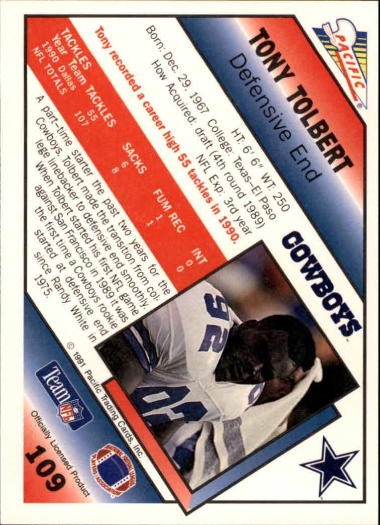 1991 Pacific Football (Pick Card From List 1-258) c59 7-22 - Picture 205 of 483