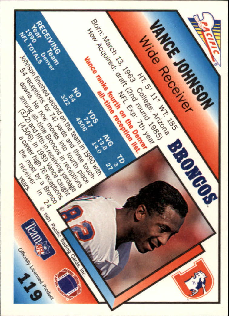 1991 Pacific Football (Pick Card From List 1-258) c59 7-22 - Picture 225 of 483