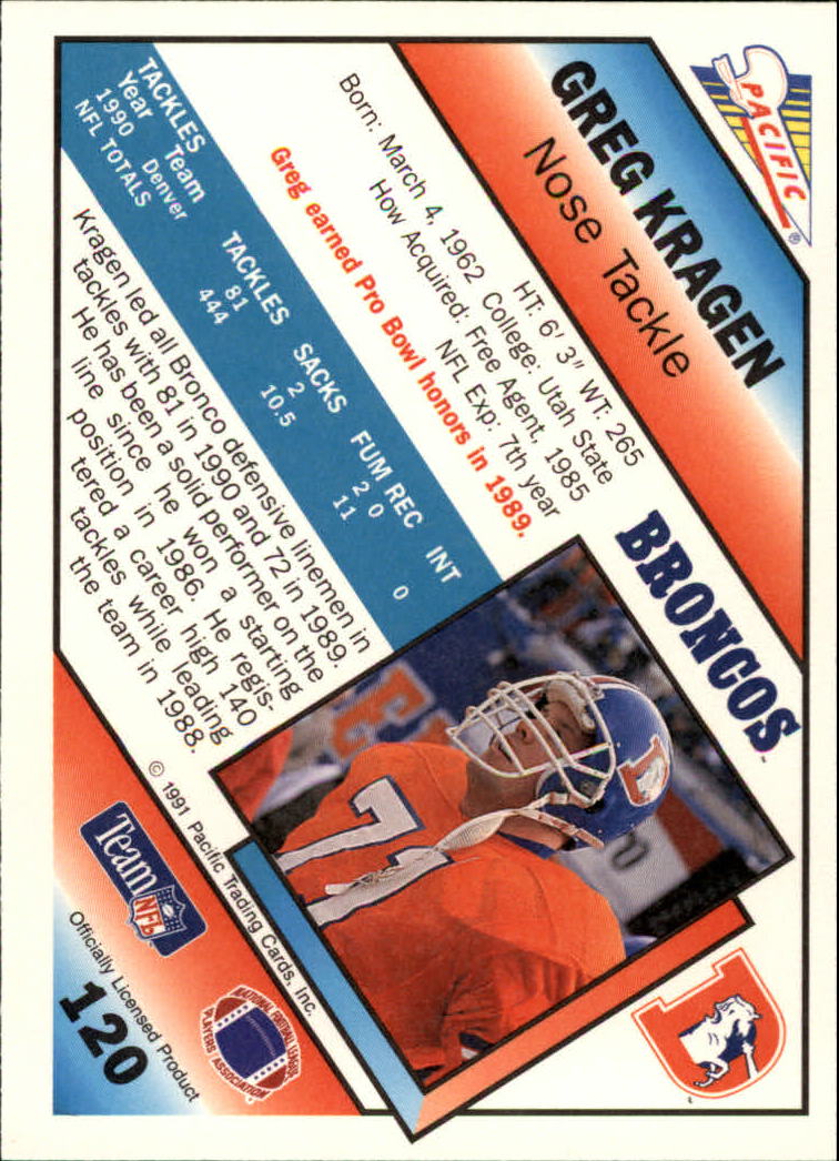 1991 Pacific Football (Pick Card From List 1-258) c59 7-22 - Picture 227 of 483