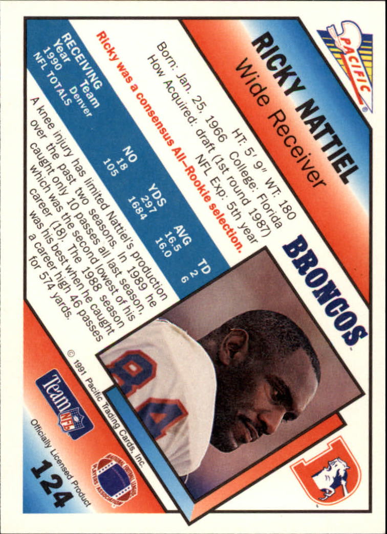 1991 Pacific Football (Pick Card From List 1-258) c59 7-22 - Picture 233 of 483