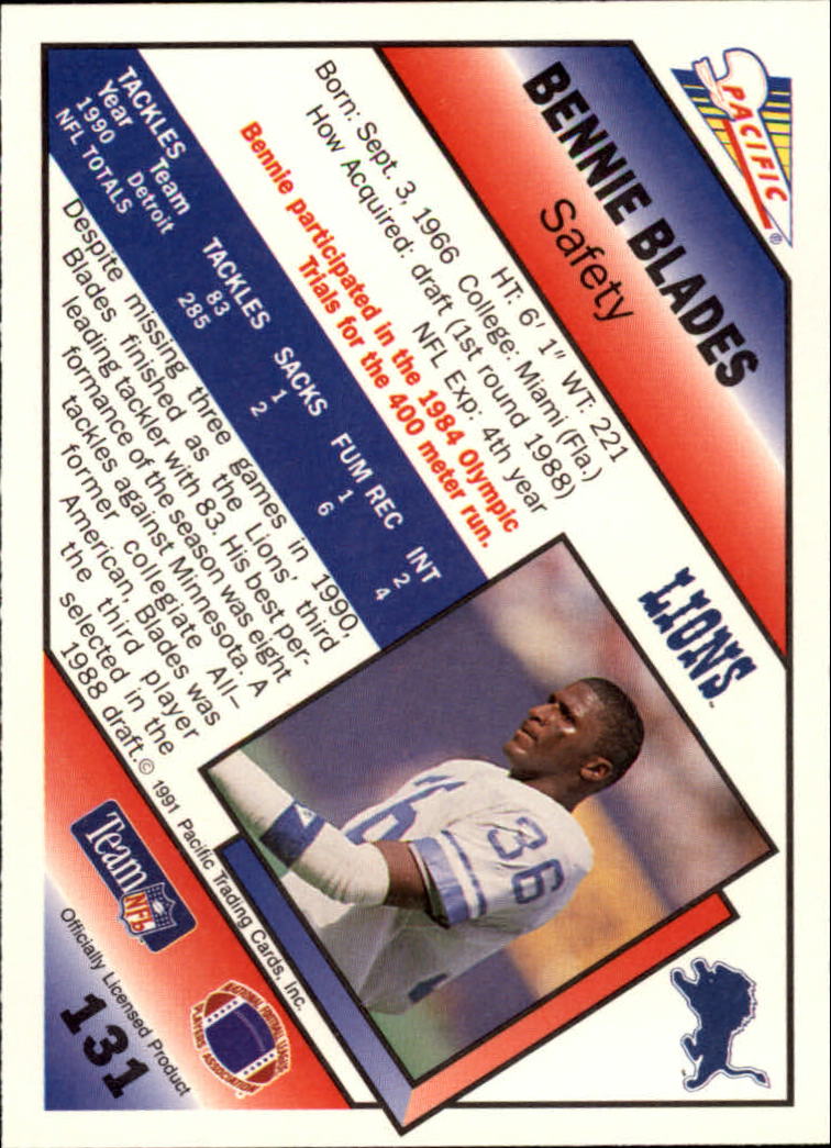 1991 Pacific Football (Pick Card From List 1-258) c59 7-22 - Picture 245 of 483