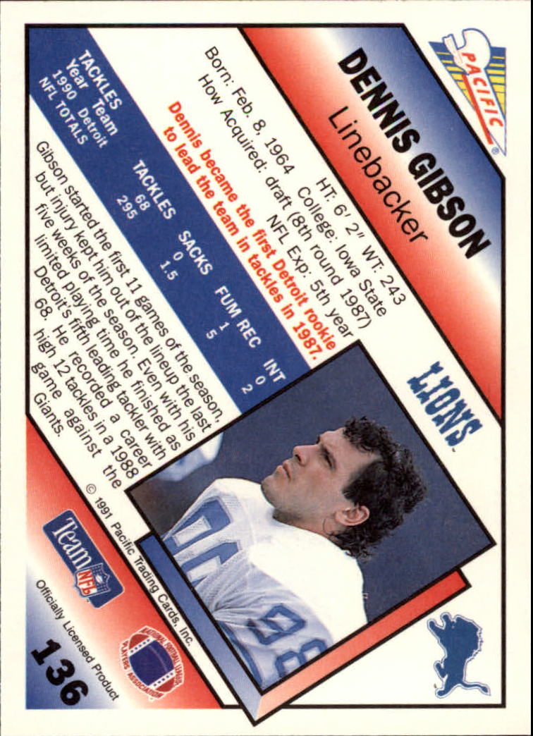 1991 Pacific Football (Pick Card From List 1-258) c59 7-22 - Picture 255 of 483