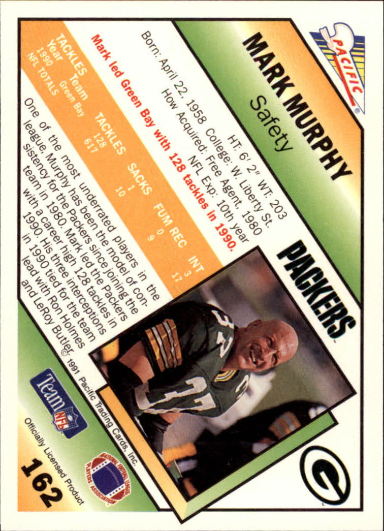 1991 Pacific Football (Pick Card From List 1-258) c59 7-22 - Picture 307 of 483