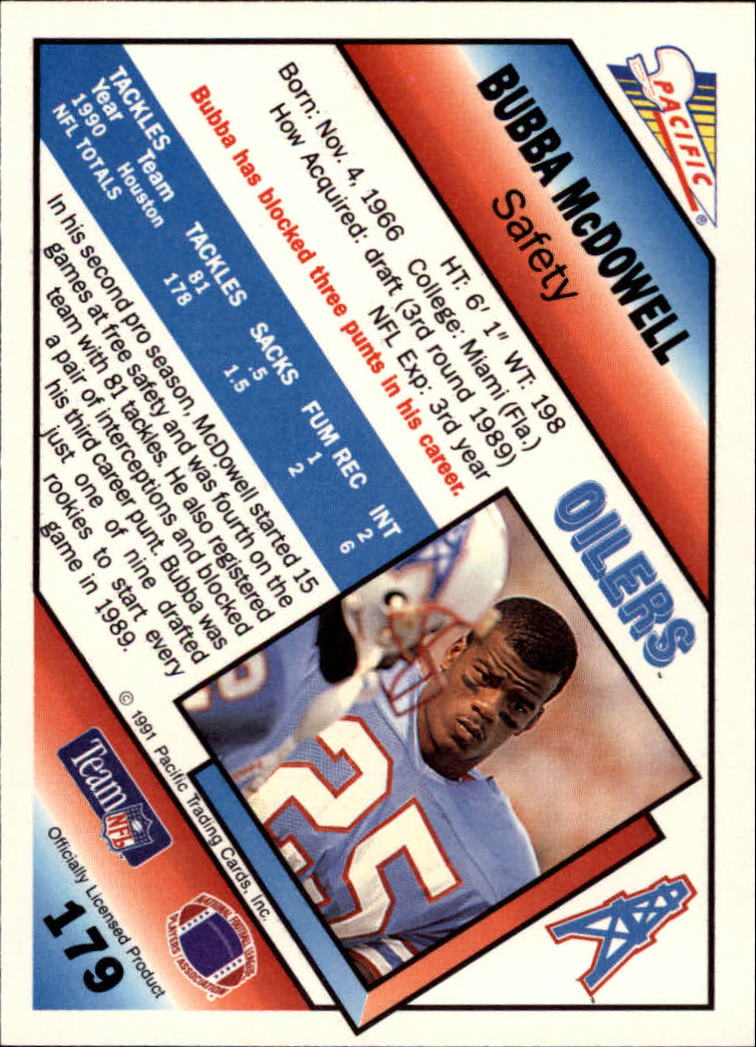 1991 Pacific Football (Pick Card From List 1-258) c59 7-22 - Picture 337 of 483