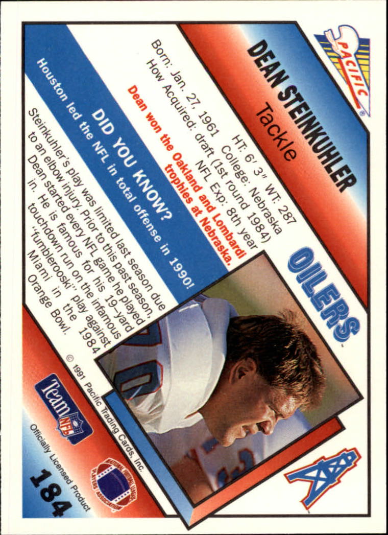 1991 Pacific Football (Pick Card From List 1-258) c59 7-22 - Picture 347 of 483