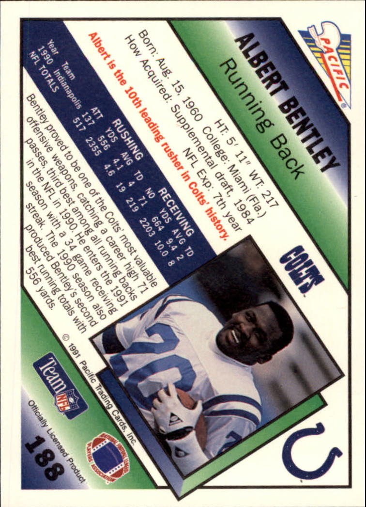 1991 Pacific Football (Pick Card From List 1-258) c59 7-22 - Picture 353 of 483