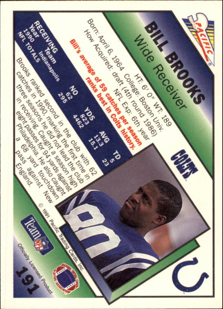 1991 Pacific Football (Pick Card From List 1-258) c59 7-22 - Picture 359 of 483