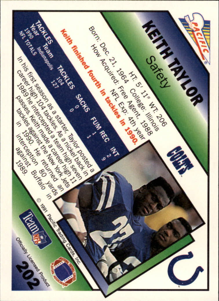 1991 Pacific Football (Pick Card From List 1-258) c59 7-22 - Picture 379 of 483