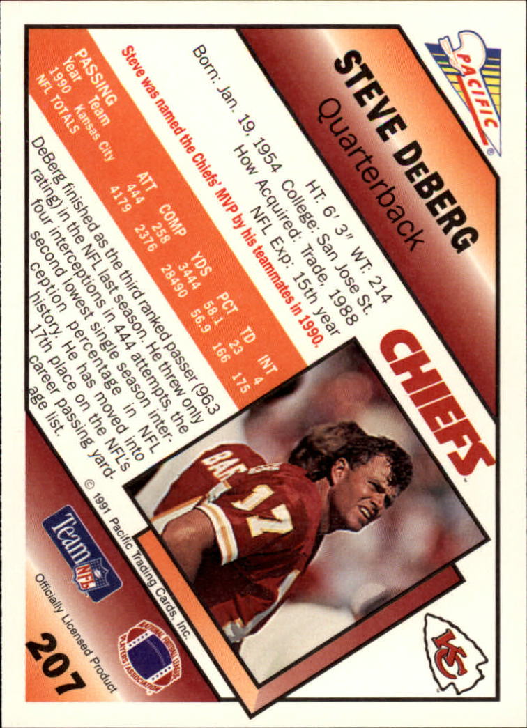 1991 Pacific Football (Pick Card From List 1-258) c59 7-22 - Picture 389 of 483