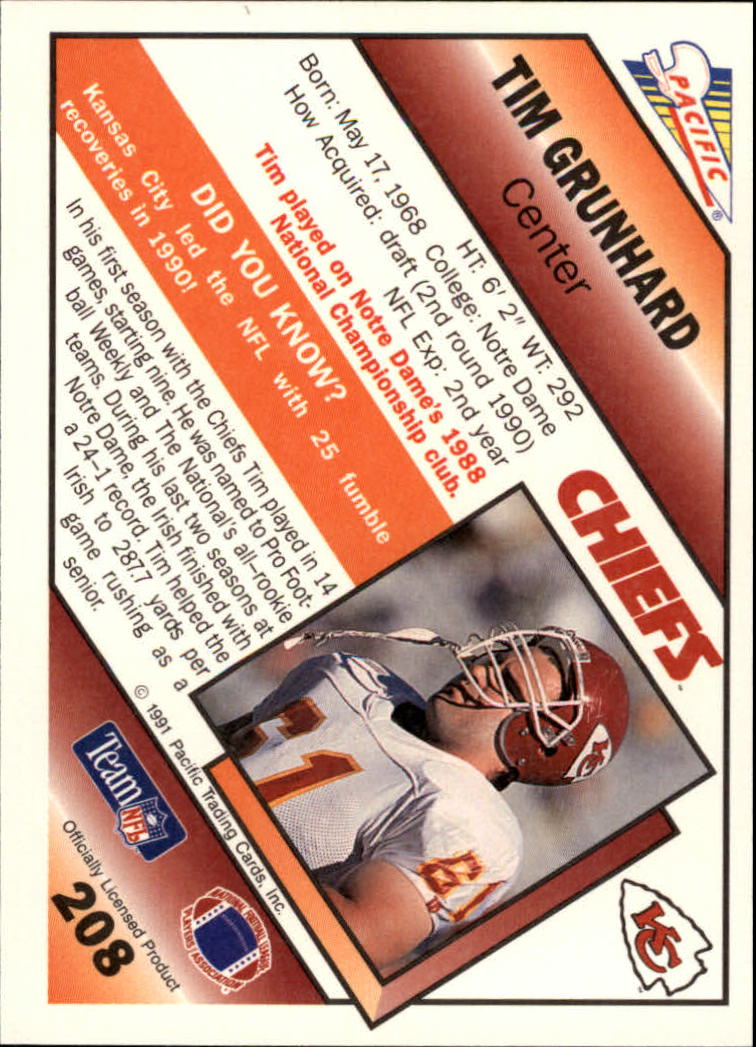 1991 Pacific Football (Pick Card From List 1-258) c59 7-22 - Picture 391 of 483