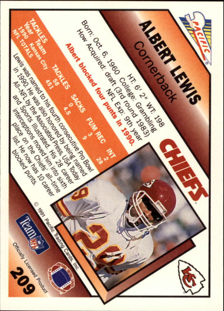 1991 Pacific Football (Pick Card From List 1-258) c59 7-22 - Picture 393 of 483