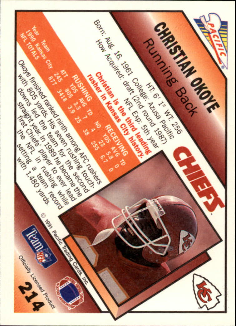 1991 Pacific Football (Pick Card From List 1-258) c59 7-22 - Picture 403 of 483