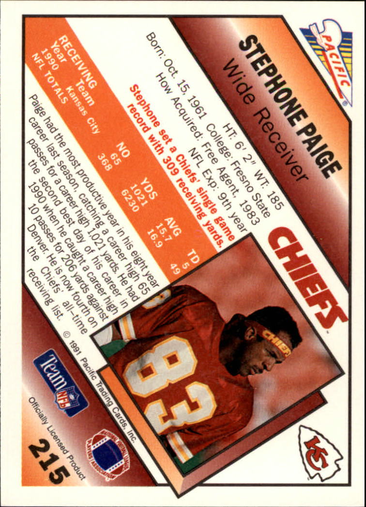 1991 Pacific Football (Pick Card From List 1-258) c59 7-22 - Picture 405 of 483