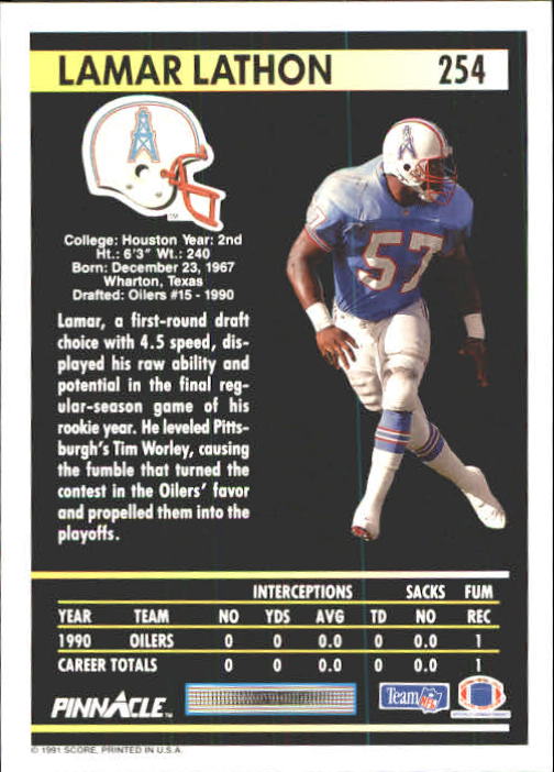 1991 Pinnacle Football "Main Set" Cards #251 to #415 Rookies and Veterans - Picture 9 of 327