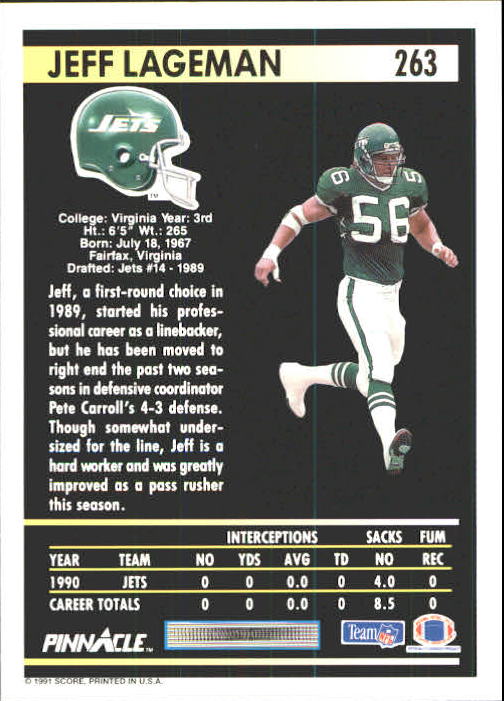 1991 Pinnacle Football "Main Set" Cards #251 to #415 Rookies and Veterans - Picture 27 of 327