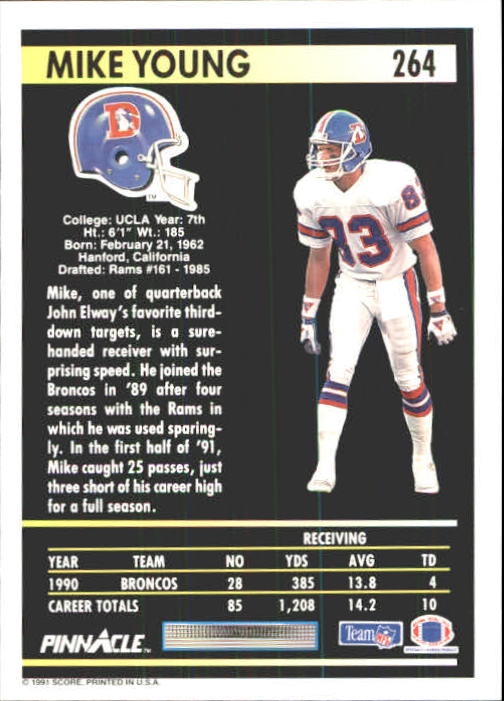 1991 Pinnacle Football "Main Set" Cards #251 to #415 Rookies and Veterans - Picture 29 of 327