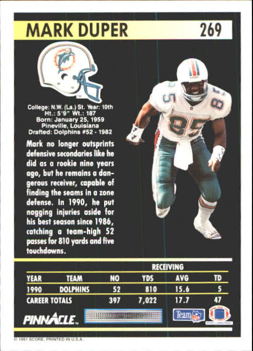 1991 Pinnacle Football "Main Set" Cards #251 to #415 Rookies and Veterans - Picture 39 of 327